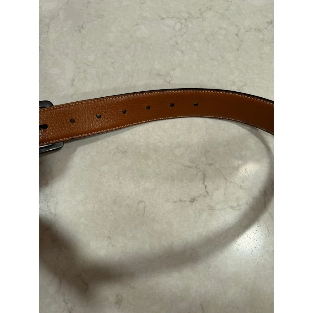 Perry Ellis Mens Reversible Leather Belt Black Tan Size 32